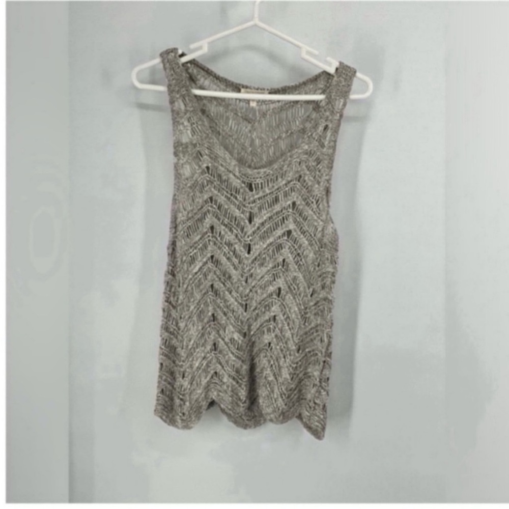 Eileen Fisher Gray Knit Tank Top